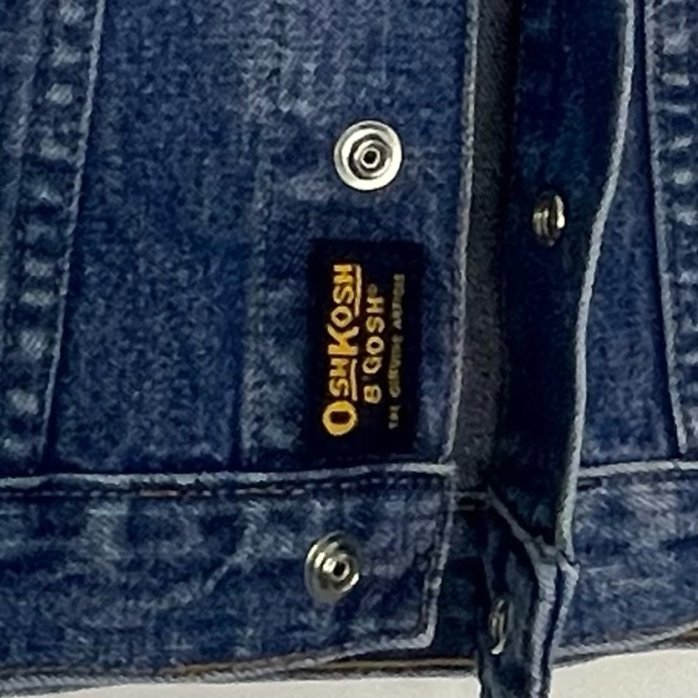 Vintage Oshkosh Baby Jean Jacket Classic Cotton Denim Unisex 3-6M - Picture 5 of 15